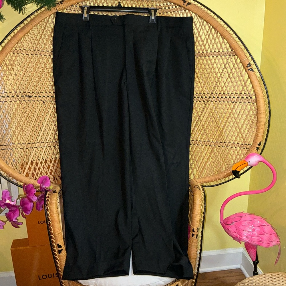 Milano Moda Men’s Dress Pants Black 44/34 - Picture 3 of 16